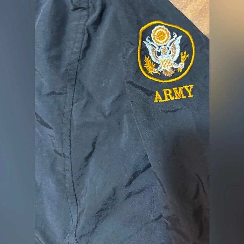 Vintage Army Pullover Windbreaker Light Jacket Size L Black Outdoors Performance